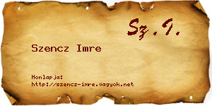 Szencz Imre névjegykártya